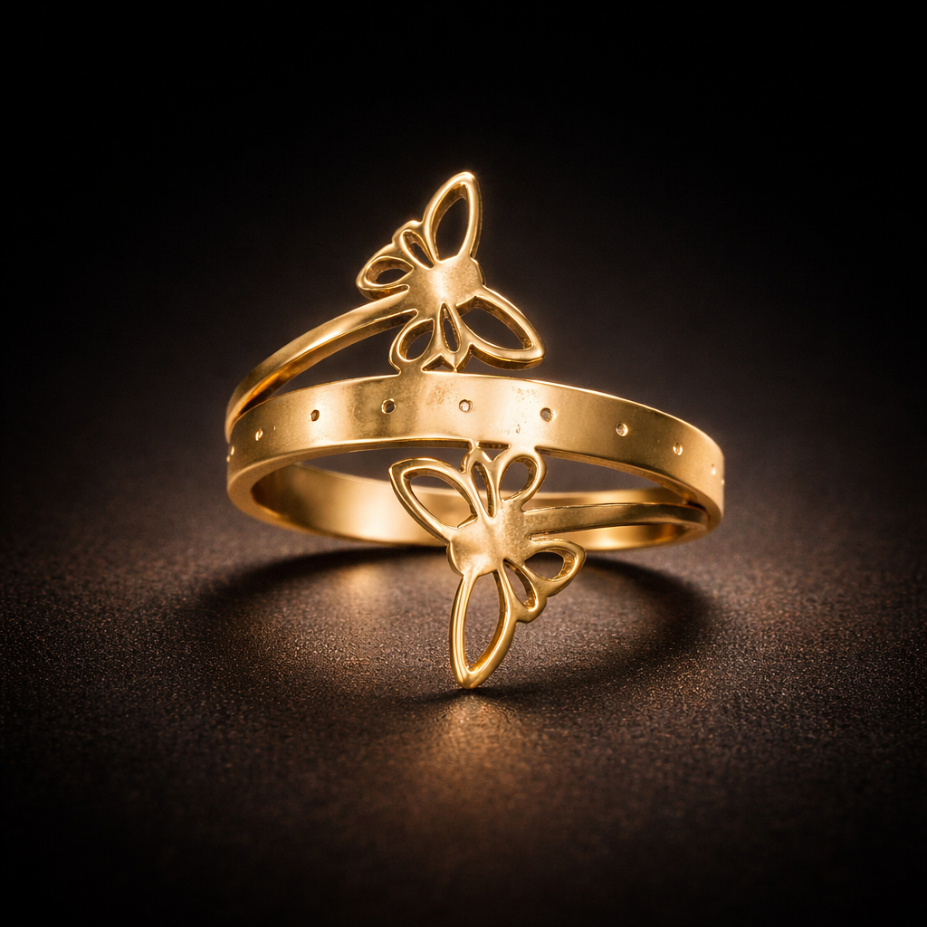 Bague Papillon Dorée Luxe
