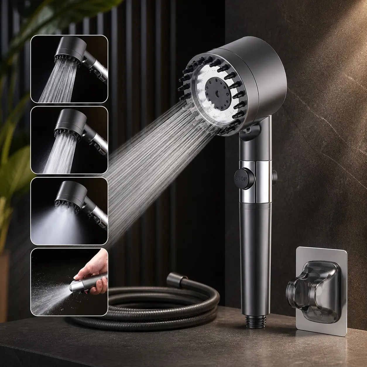 HydroSpa Pro™ High-Pressure Shower Head with Filter