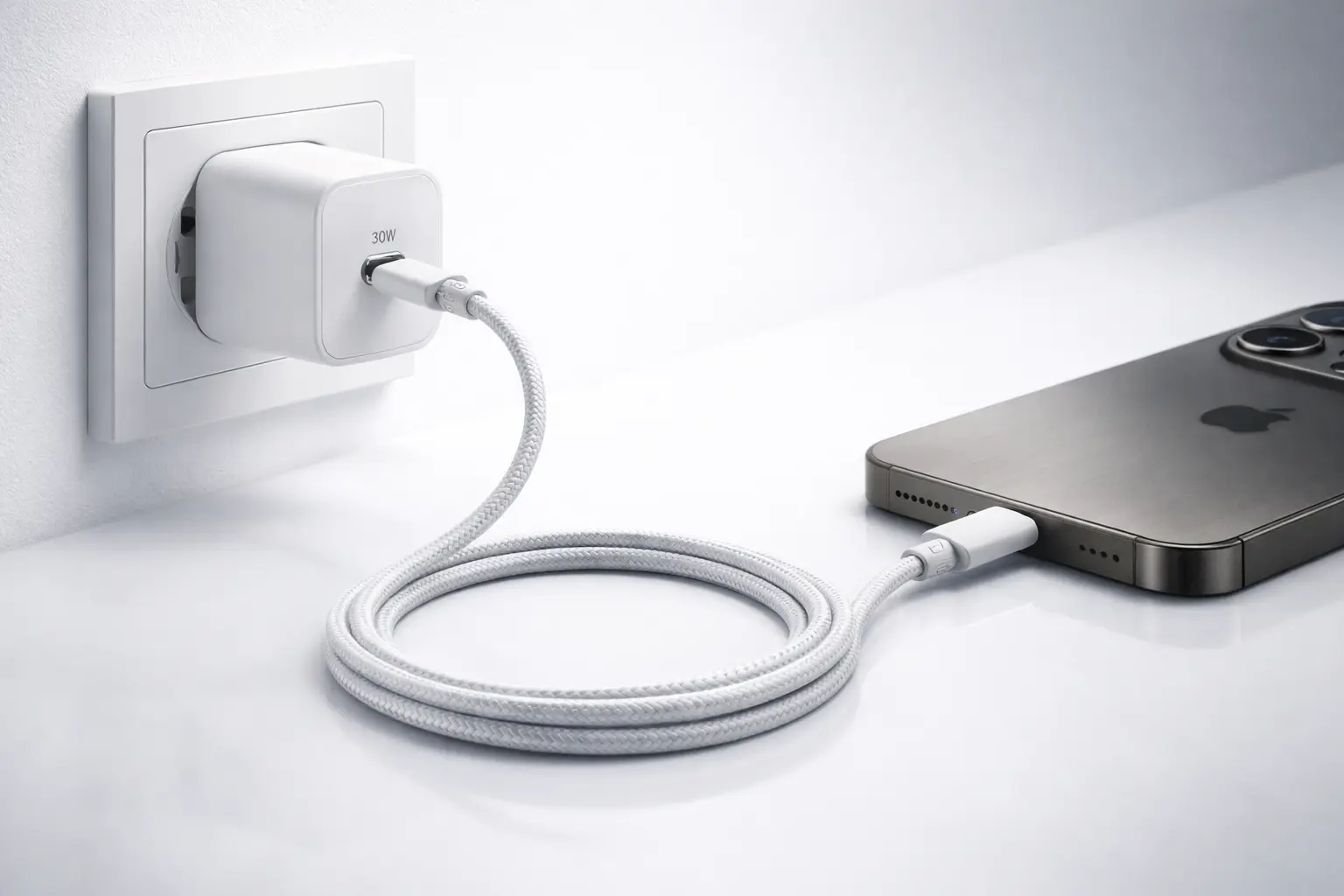كابل USB-C إلى USB-C بقوة 60 واط – طول 1 متر