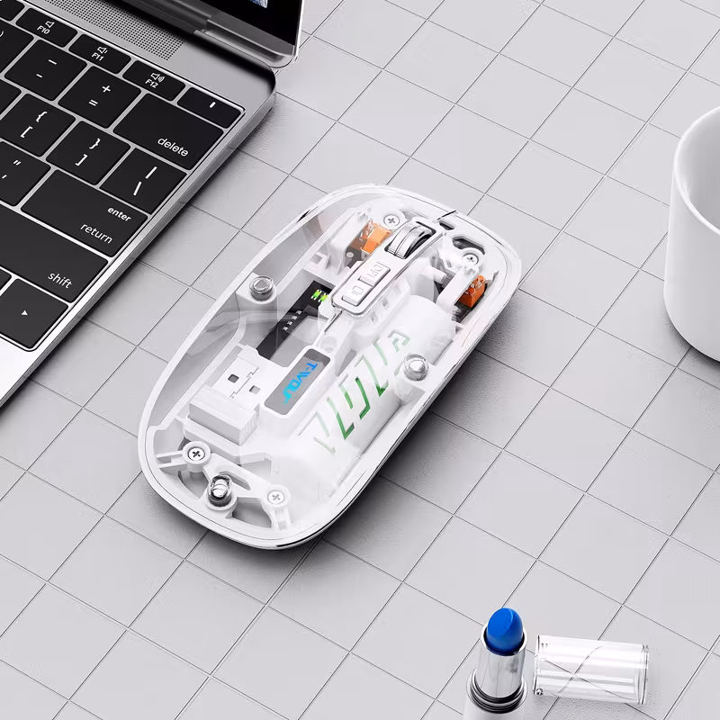 Souris Sans Fil "Crystal" Transparente