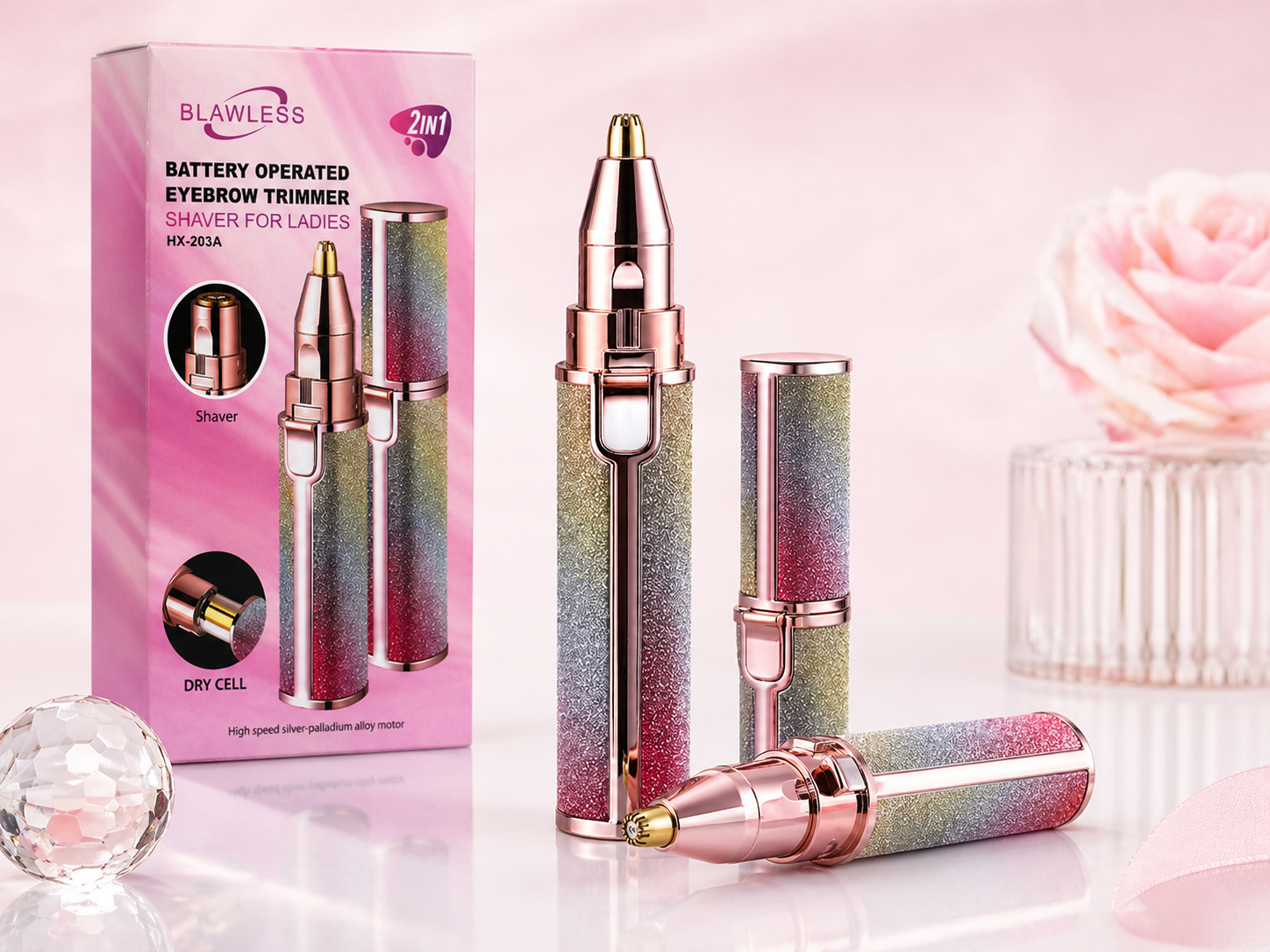 Tondeuse électrique 2-en-1 sourcils & visage