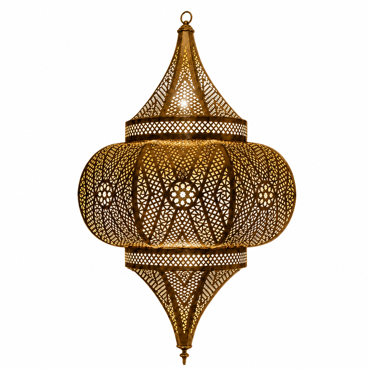 Lanterne Suspendue Marocaine en Laiton