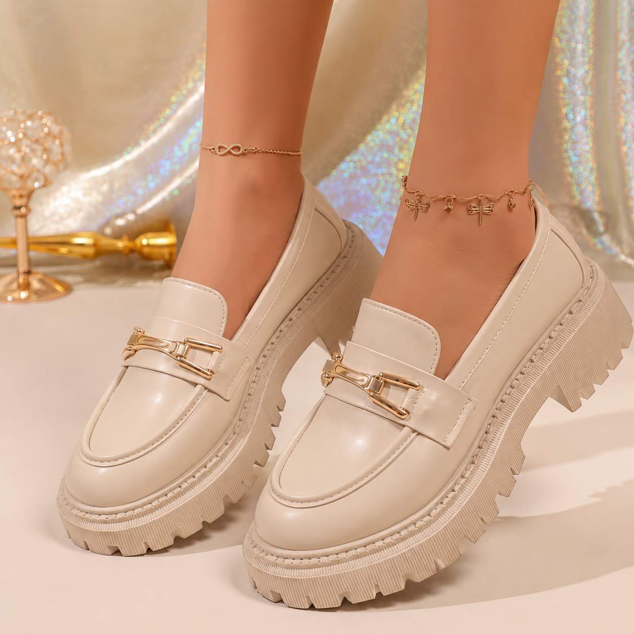 Mocassins Plateforme Femme