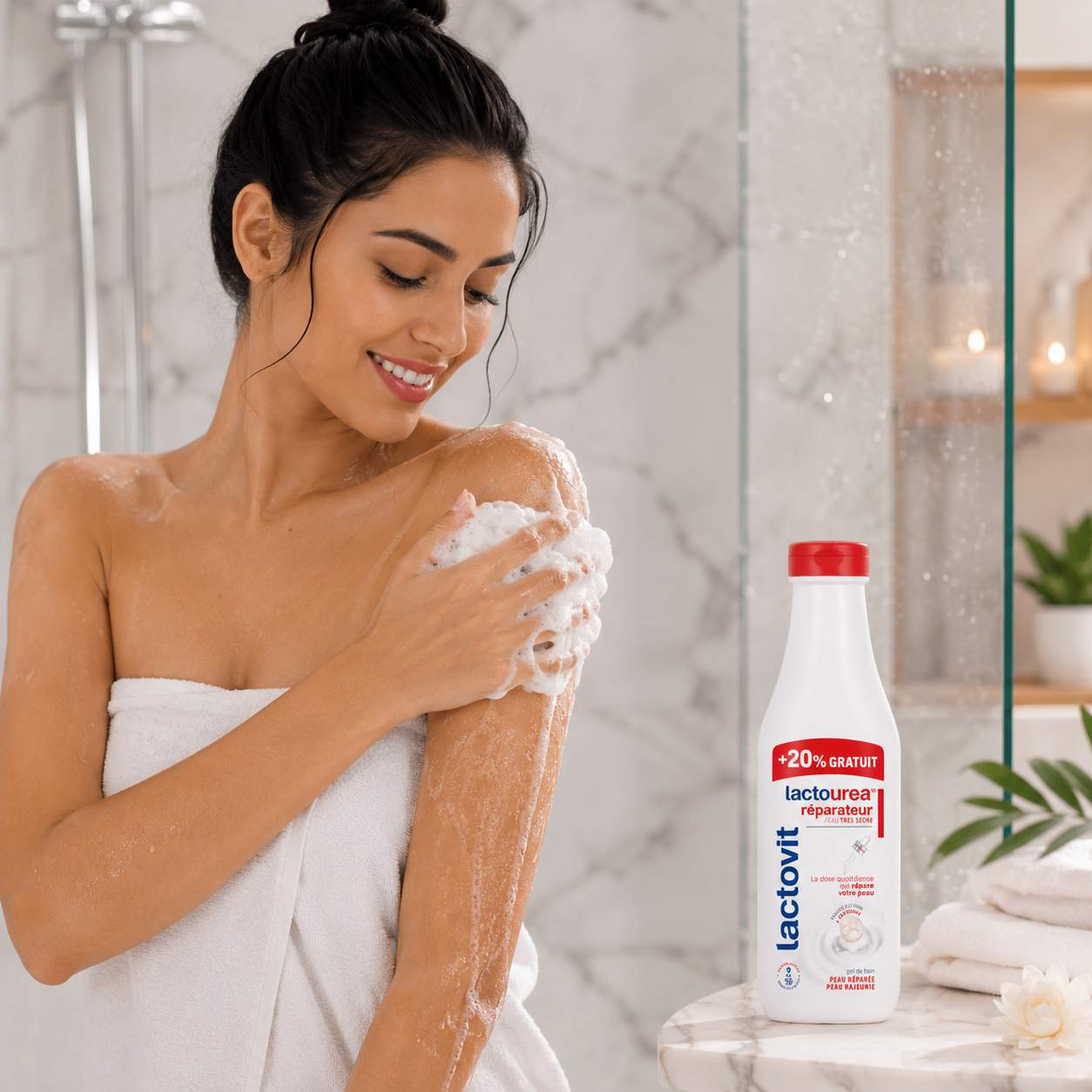 Gel Douche Réparateur Lactovit au Lait pour Peaux Sèches (1 pc)