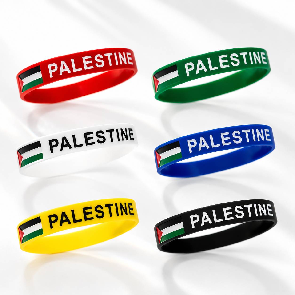 Bracelet de Soutien Palestine en Silicone