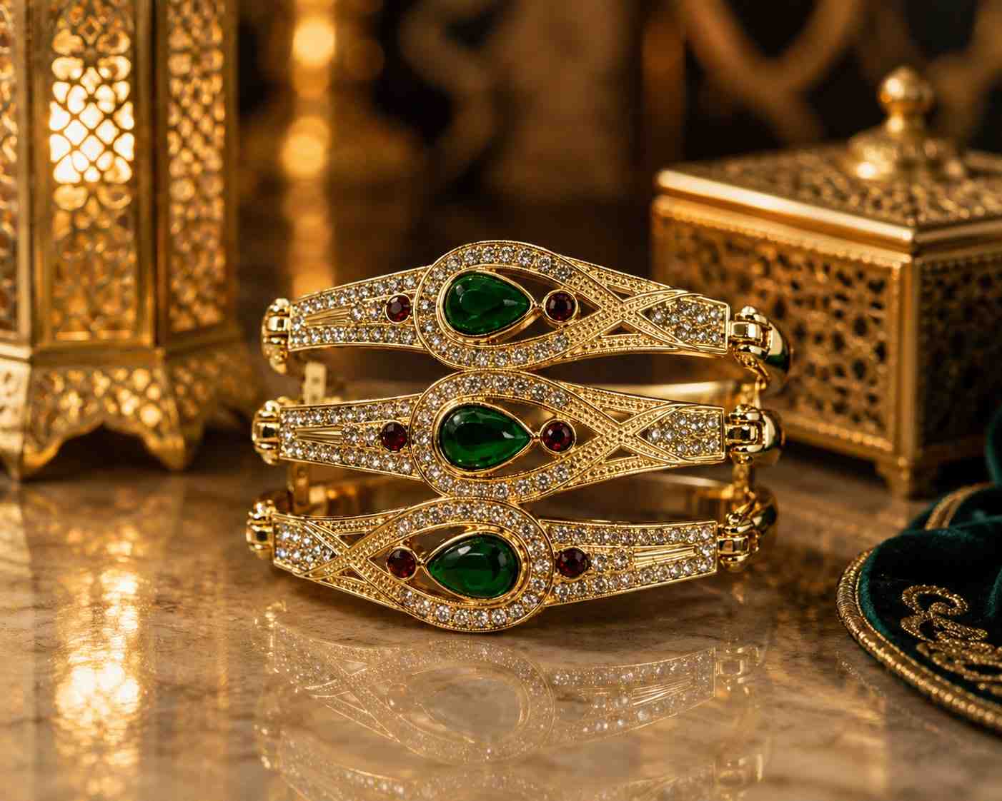 Collection de Bracelets Marocains de Luxe avec Cristaux (7 Modèles Disponibles)