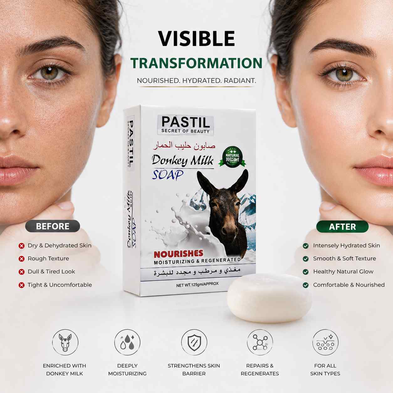 Savon Beauté au Lait d’Ânesse Pastil